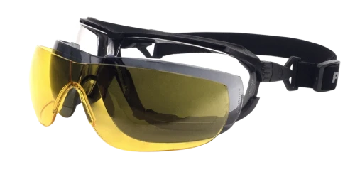 Очки баллистические стрелковые PMX Power G-7700 KIT Прозрачные 96% Жёлтые 89% Серые 23%