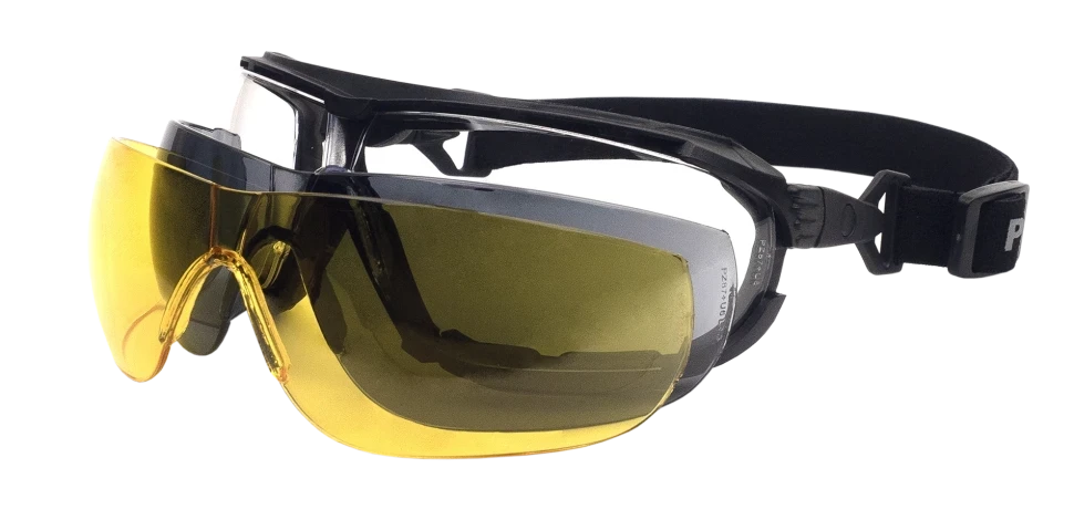 Очки баллистические стрелковые PMX Power G-7700 KIT Прозрачные 96% Жёлтые 89% Серые 23%