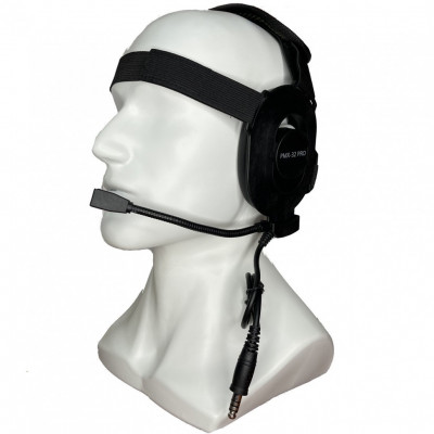 Гарнитура PMX-32 Pro обеспечивает двухстороннюю радиосвязь Чёрный