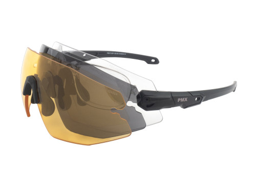 Очки баллистические стрелковые PMX Impress GB-9400STRX KIT Прозрачные 96% Жёлтые 89% Серые 23%