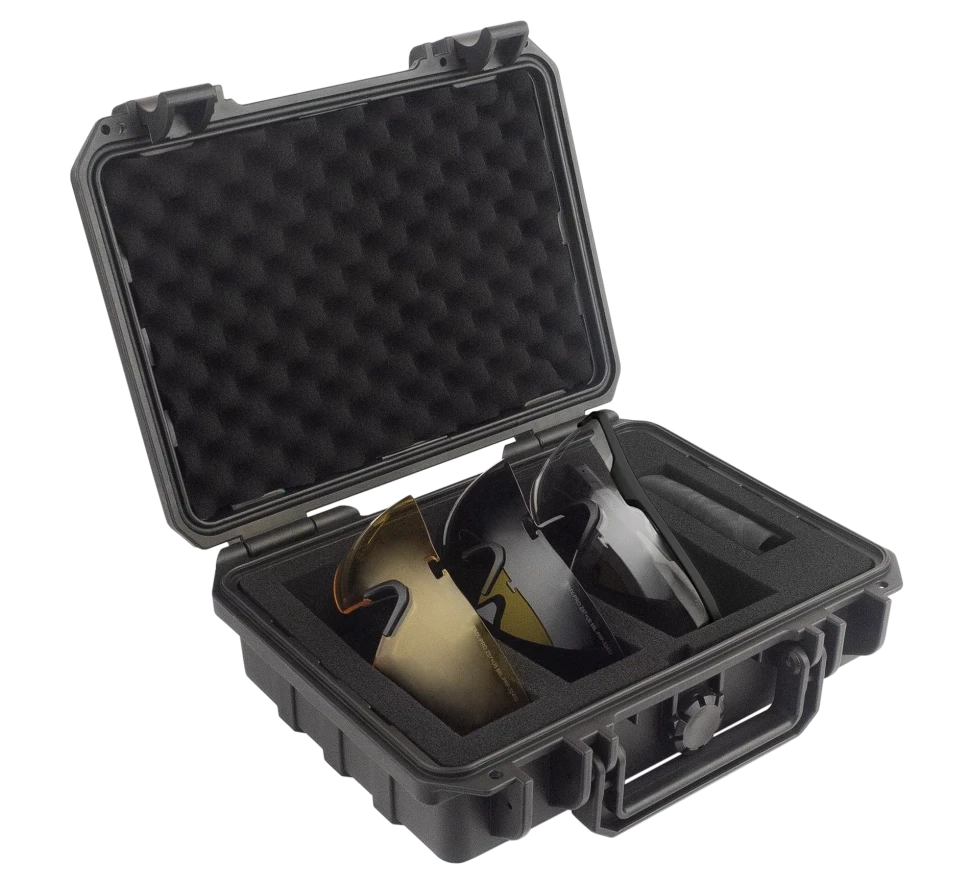 Очки баллистические стрелковые PMX Select GB-2000 CASE KIT ANTI-FOG Прозрачные 96% Жёлтые 89% Серые 23%