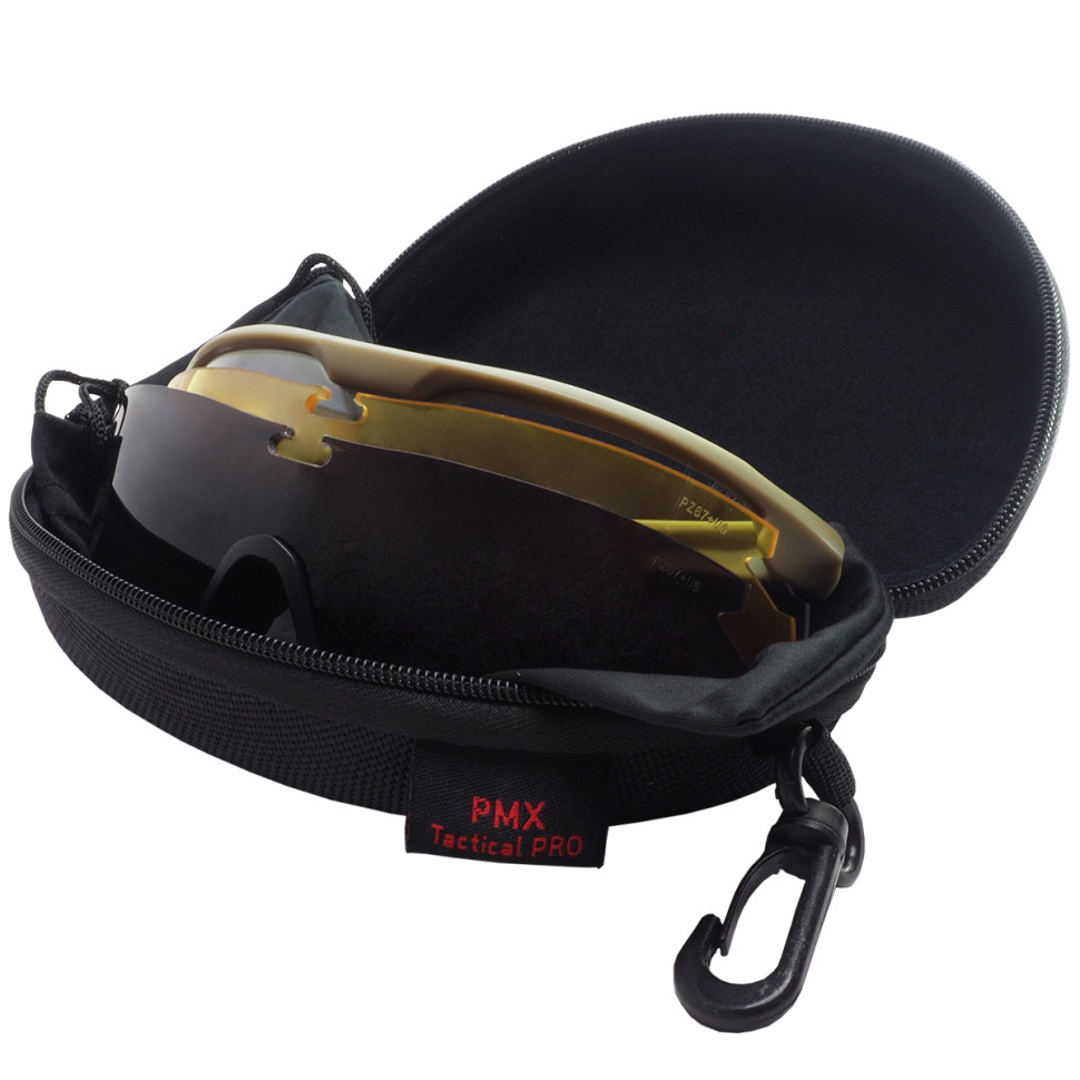 Очки стрелковые PMX Select GT-2000 KIT ANTI-FOG Прозрачные 96% Жёлтые 89% Серые 23%