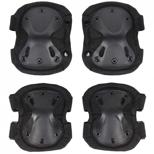 Комплект защиты PMX C-23 с наколенниками и налокотниками Чёрный