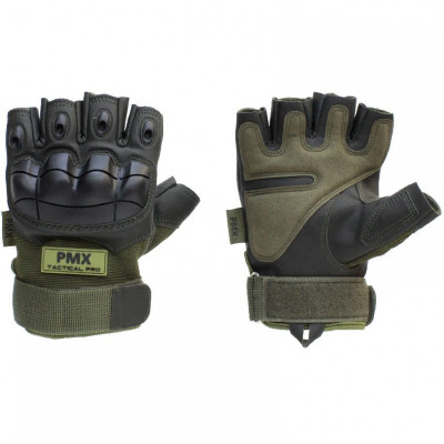 Перчатки тактические PMX Tactical Pro PMX-26 Short прорезиненный кастет Хаки