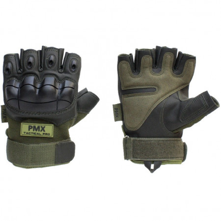 Перчатки тактические PMX Tactical Pro PMX-26 Short прорезиненный кастет Хаки