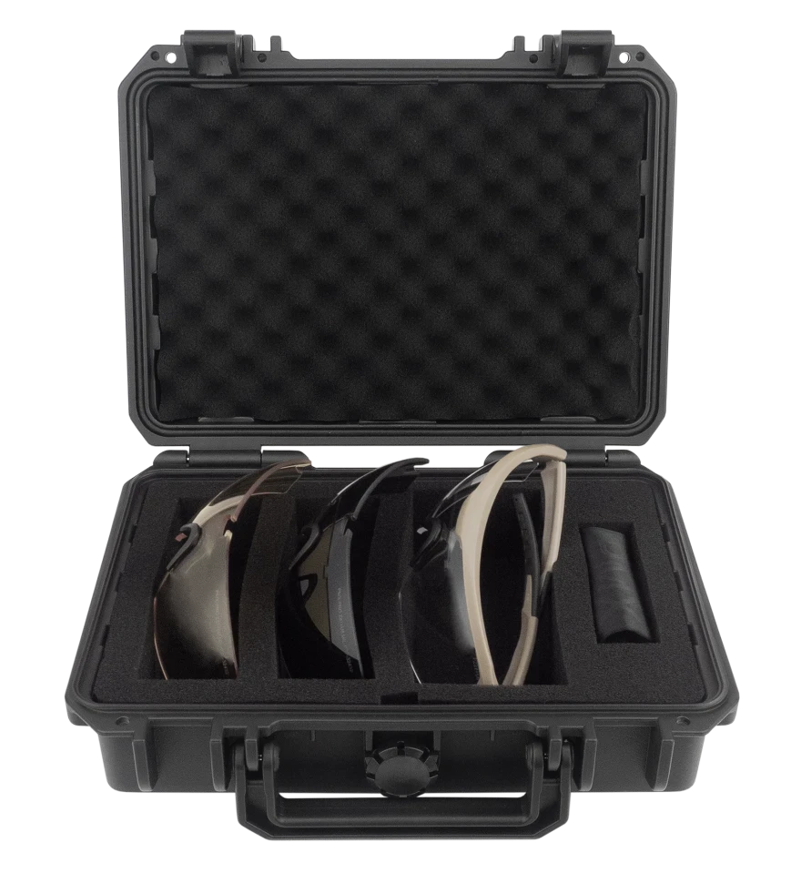 Очки баллистические стрелковые PMX Select GT-2000 CASE KIT ANTI-FOG Прозрачные 96% Жёлтые 89% Серые 23%