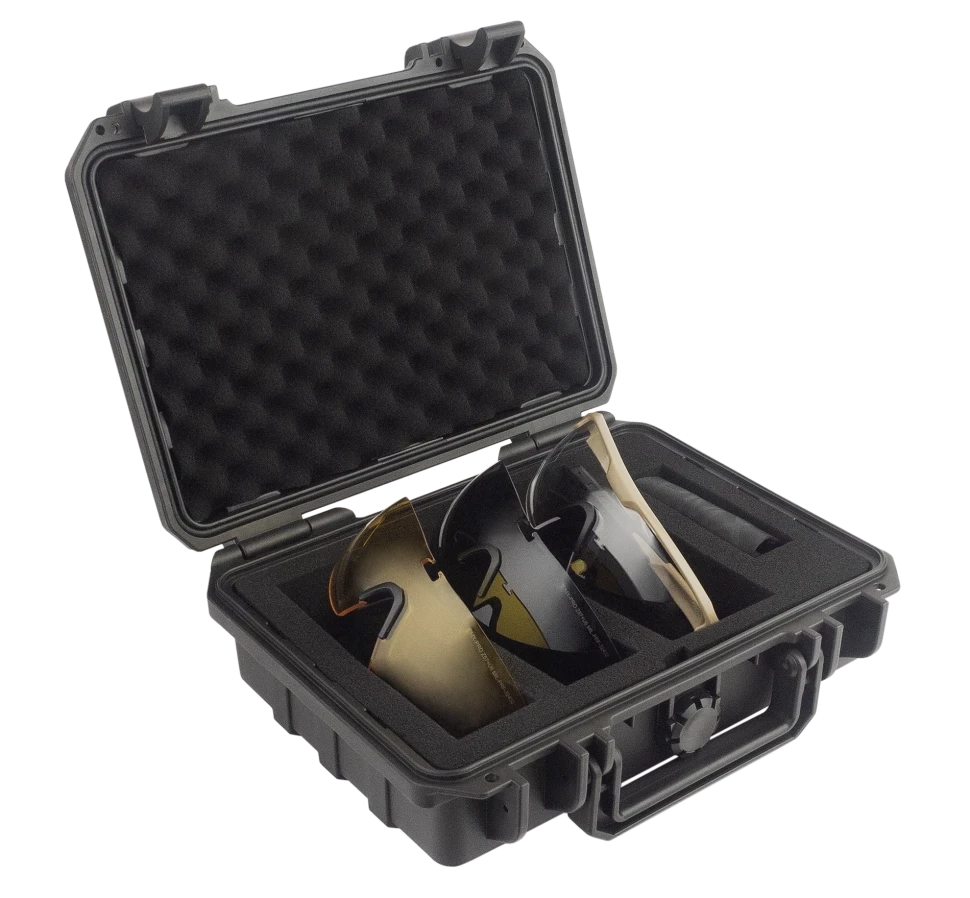 Очки баллистические стрелковые PMX Select GT-2000 CASE KIT ANTI-FOG Прозрачные 96% Жёлтые 89% Серые 23%