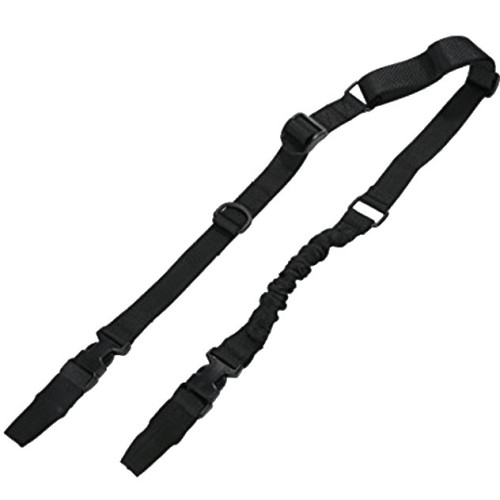 Ремень оружейный PMX Tactical PMX-12 II на 2 точки с амортизатором Чёрный