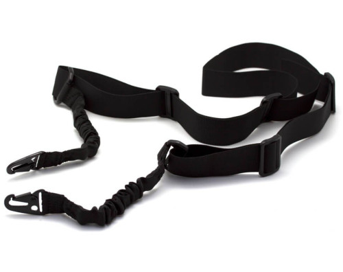 Ремень оружейный PMX Tactical PMX-12 на 2 точки с амортизатором Чёрный